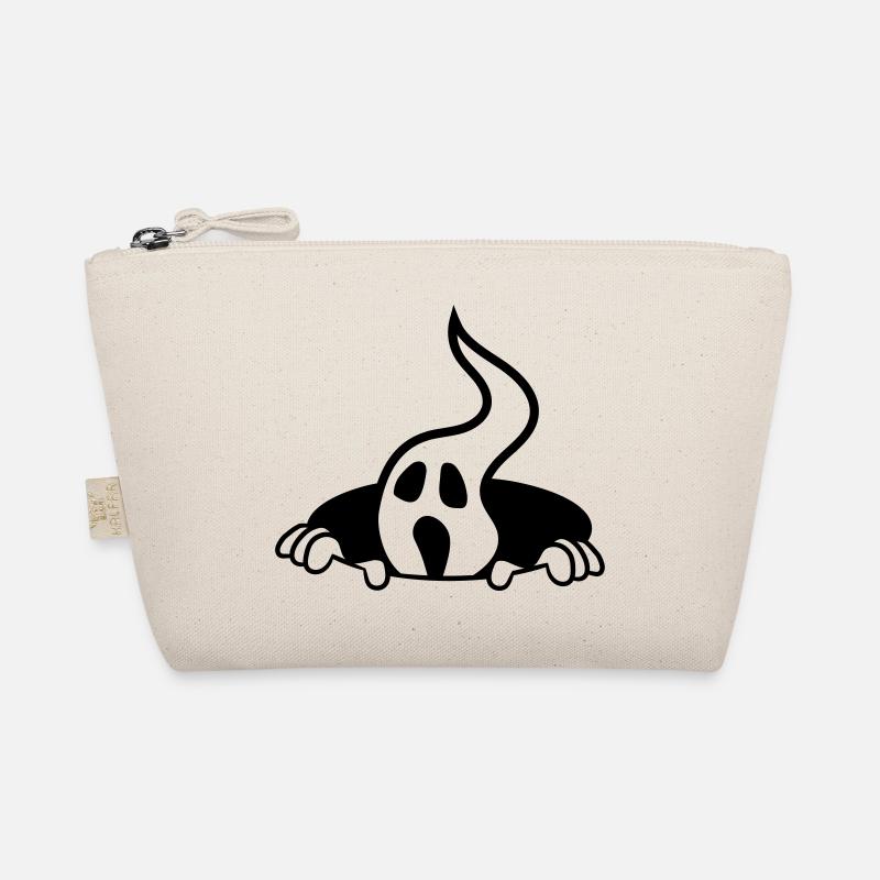 hole ground ghost haunted horror monster halloween g Organic Pouch