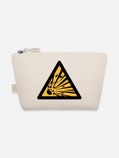 Gefahrensymbol - Sprengstoffe (2-farbig) - Bio-Täschchen - Natur - Vorne