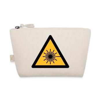 Gefahrensymbol - Laser-Licht (2-farbig) - Bio-Täschchen - Natur - Vorne