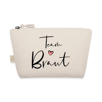 Team Braut Herz Junggesellinnenabschied Geschenk - Bio-Täschchen - Natur - Vorne