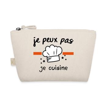 je peux pas je cuisine, toque,chef - Trousse biologique - nature - Devant