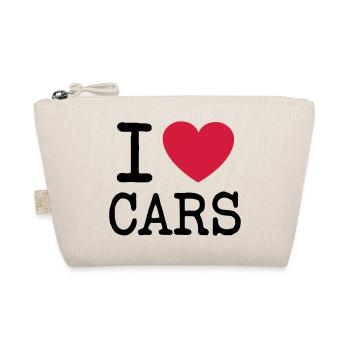I love cars - Organic Pouch - nature - Front