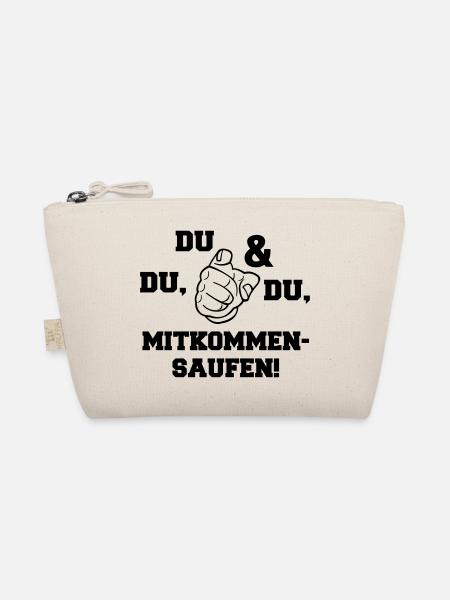 mitkommen_saufen - Bio-Täschchen - Natur - Vorne