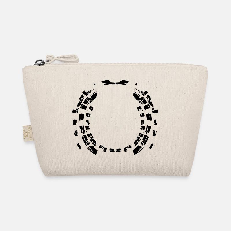 Circle border pattern round frame Organic Pouch
