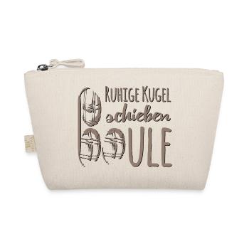 Boule spielen Ruhige Kugel schieben PETANQUE - Bio-Täschchen - Natur - Vorne