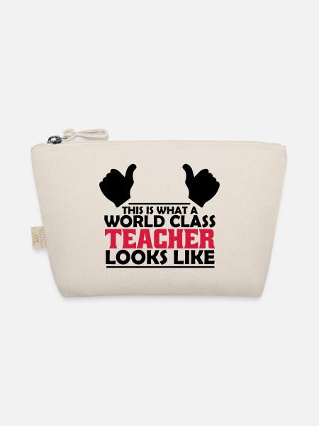 world class teacher - Organic Pouch - nature - Front
