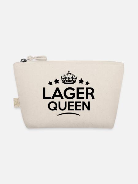 lager queen keep calm style copy - Organic Pouch - nature - Front