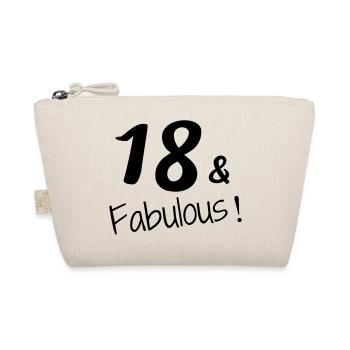 18 / Birthday / Sport / Geburtstag / achtzehn - Bio-Täschchen - Natur - Vorne
