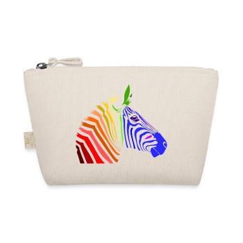 Zebra; Punk Zebra; Rainbow Zebra - Organic Pouch - nature - Front