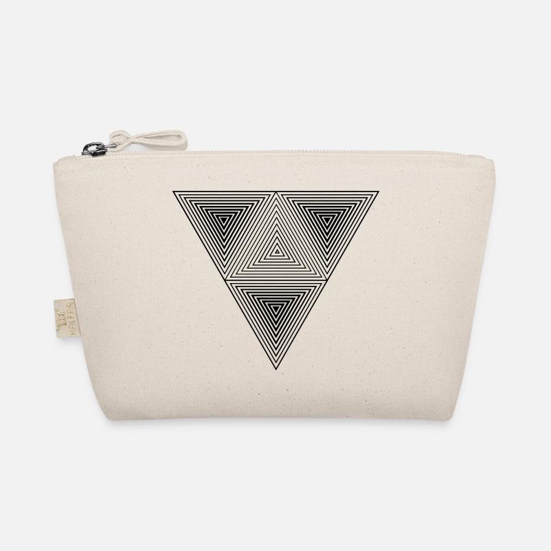 Optical illusion (Hipster Dreick) B&w Art Bio-Täschchen