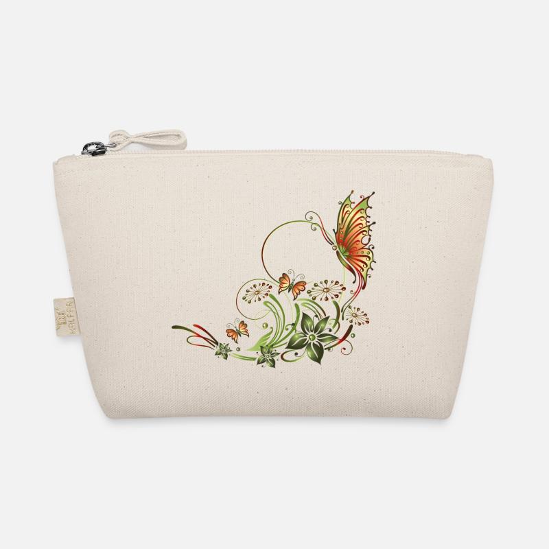 Schmetterlinge mit floralen Elementen Bio-Täschchen