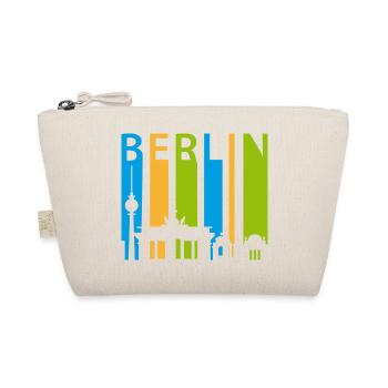 Berliner Schiftzug mit Silhouette - Bio-Täschchen - Natur - Vorne