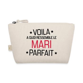 Ehe Hochzeit Liebe Paar Ehemann Frau Braut Love - Bio-Täschchen - Natur - Vorne