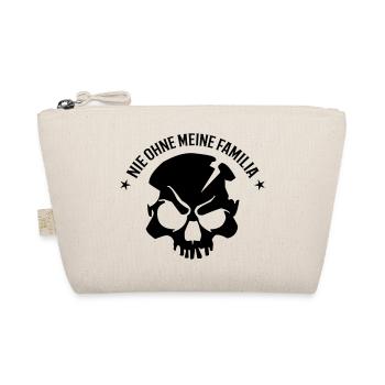 nie ohne familia totenkopf - Bio-Täschchen - Natur - Vorne