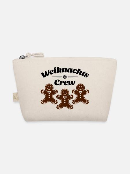 weihnachts crew lebkuchenmann - Bio-Täschchen - Natur - Vorne