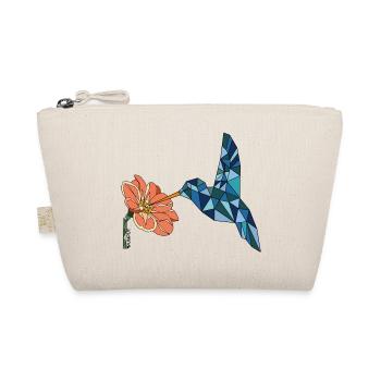 BIRD WITH FLOWER - Organic Pouch - nature - Front