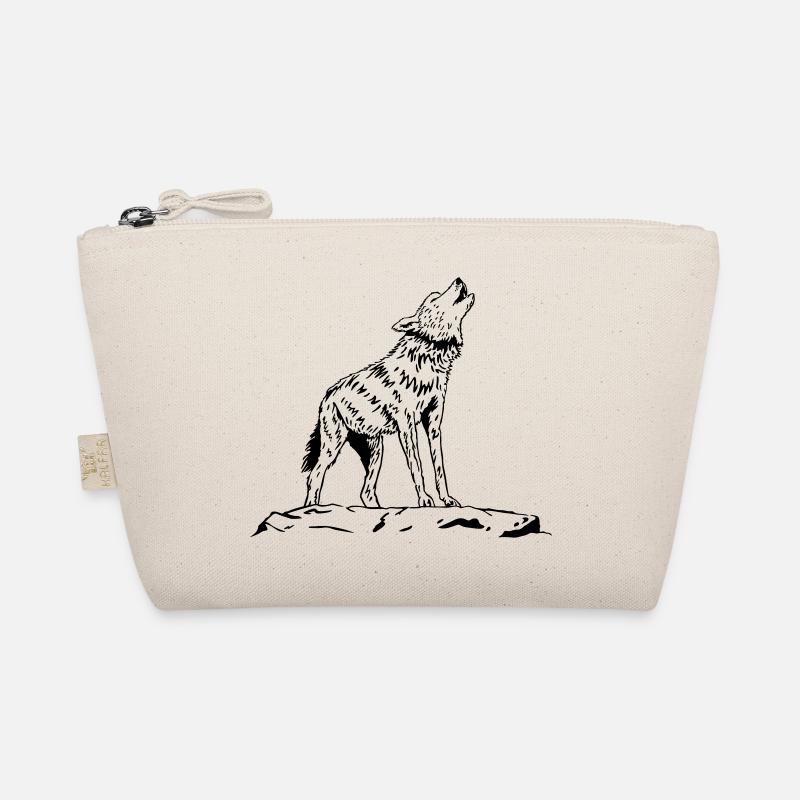 Howling wolf - Organic Pouch - nature