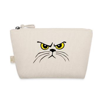lustige grimmige Katze funny angry cat - Bio-Täschchen - Natur - Vorne