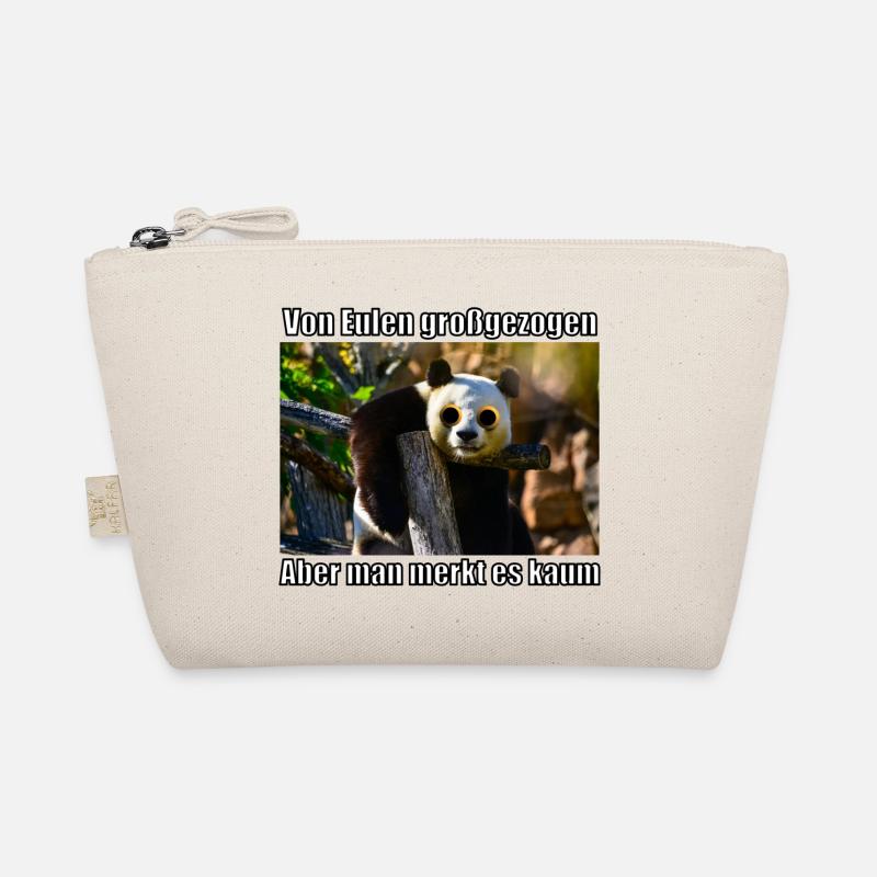 Panda Eule Pandabär Süß Lustig Wildnis Geschenk Ti Bio-Täschchen