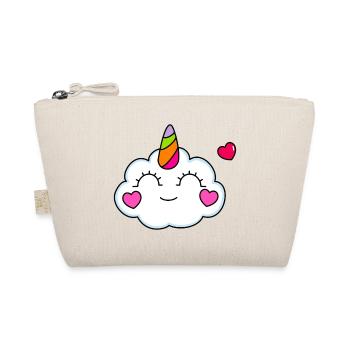 kawaii unicorn cloud - Organic Pouch - nature - Front