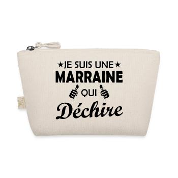 je suis une marraine qui déchire - Trousse biologique - nature - Devant