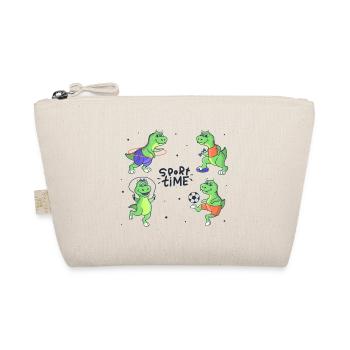 Sport time dinosaur sport team cute - Organic Pouch - nature - Front