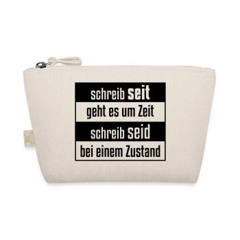 Schreibt man seit oder seid? - Bio-Täschchen - Natur - Vorne