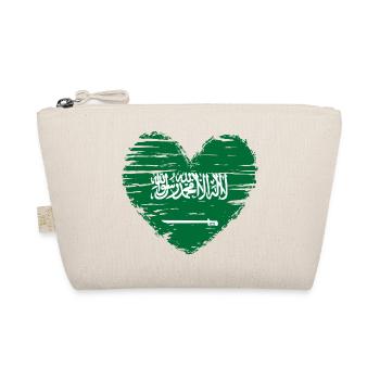 Saudi Arabien Herz Flagge Fahne Wappen - Bio-Täschchen - Natur - Vorne