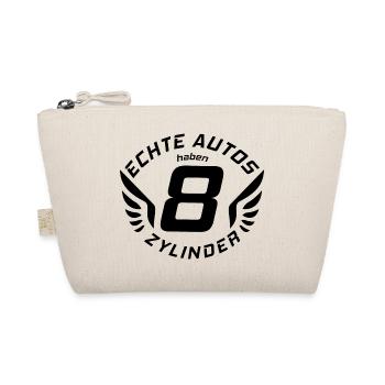 V8 Motor Engine US Car Muscle Car Hubraum Pick Up - Bio-Täschchen - Natur - Vorne