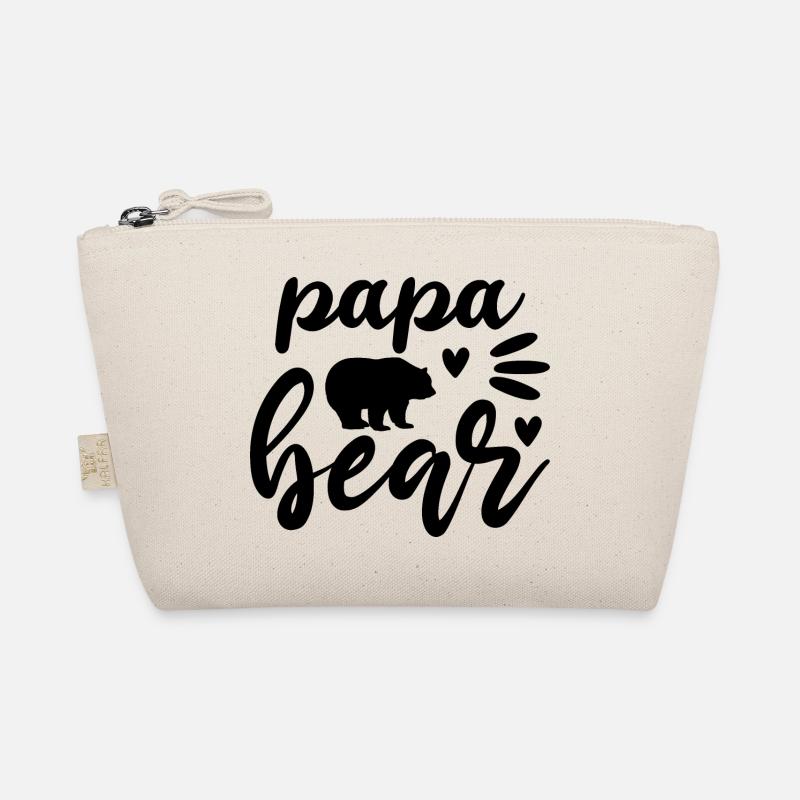 Papa Bär Grafik - Bio-Täschchen - Natur