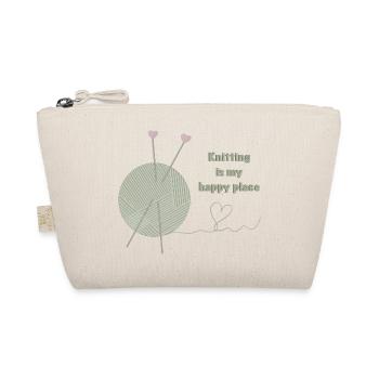 Stricken ist mein glücklicher Ort - Bio-Täschchen - Natur - Vorne