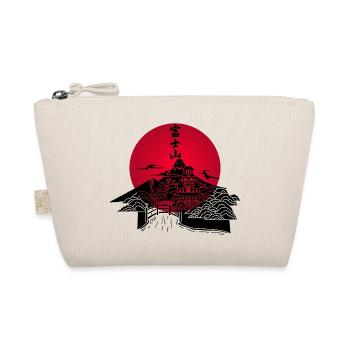 Paysage japonais noir et soleil rouge - Trousse biologique - nature - Devant