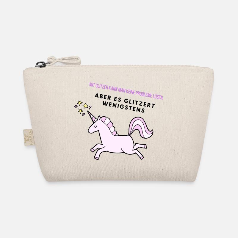Glitzer Einhorn Bio-Täschchen