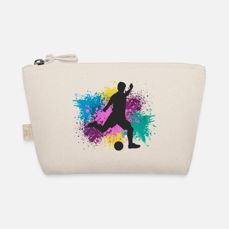 Fußball Grungy Farbspritzer Bio-Täschchen