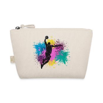 Basketball Grungy Farbspritzer - Bio-Täschchen - Natur - Vorne