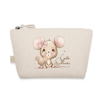 Große Schwester Maus - Bio-Täschchen - Natur - Vorne