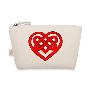Celtic heart - Organic Pouch - nature - Front