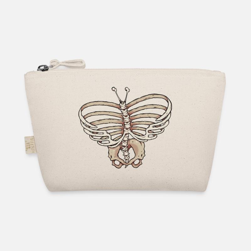 Schmetterling Skelett - Bio-Täschchen - Natur