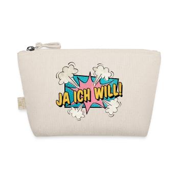 Ja ich will! Love Comic Style verliebt Geschenk - Bio-Täschchen - Natur - Vorne