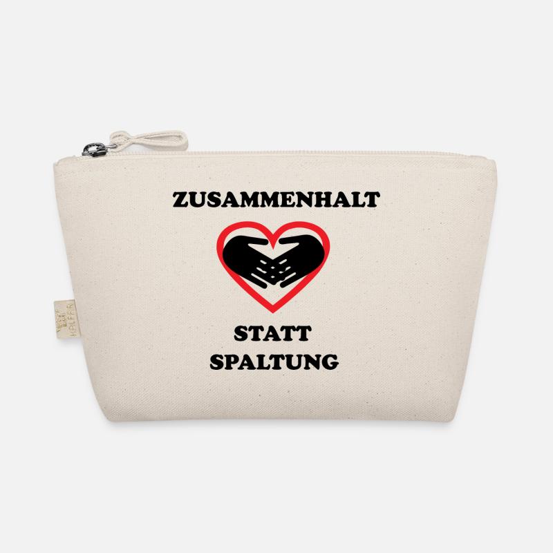 Zusammenhalt statt Spaltung Statement Spruch Bio-Täschchen