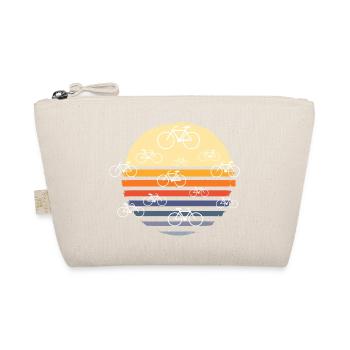 Retro Bike Tour Sunset Design - Organic Pouch - nature - Front