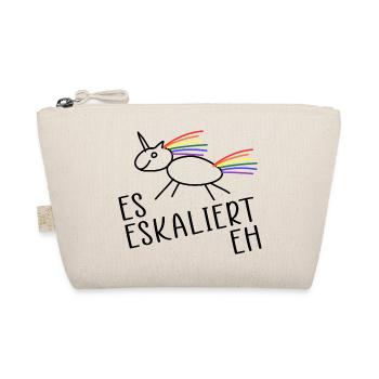 Es eskaliert eh Eskalation Party Einhorn Humor - Bio-Täschchen - Natur - Vorne