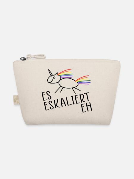 Es eskaliert eh Eskalation Party Einhorn Humor - Bio-Täschchen - Natur