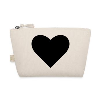 Black Heart - Bio-Täschchen - Natur - Vorne