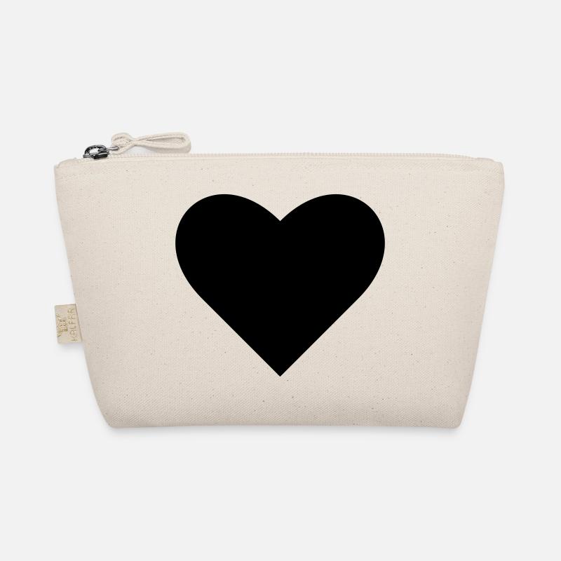 Black Heart - Bio-Täschchen - Natur