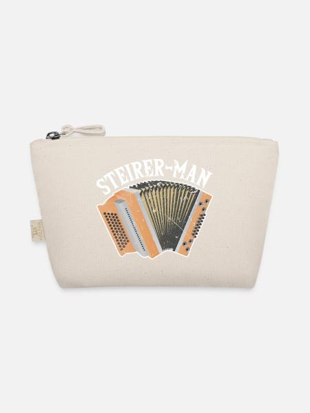 Steirer Man, Steirische Harmonika Quetschn - Bio-Täschchen - Natur - Vorne