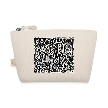 abstract art - black and white - labyrinth - Organic Pouch - nature - Front