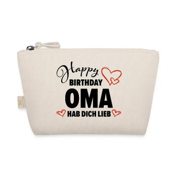 Happy Birthday Oma Hab dich lieb Baby Geschenk - Bio-Täschchen - Natur - Vorne