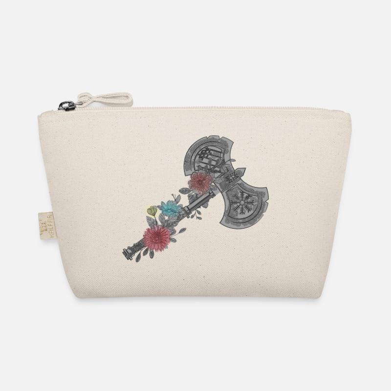 Keltische Wikinger Mit Blumen Doppelaxt Design Bio-Täschchen