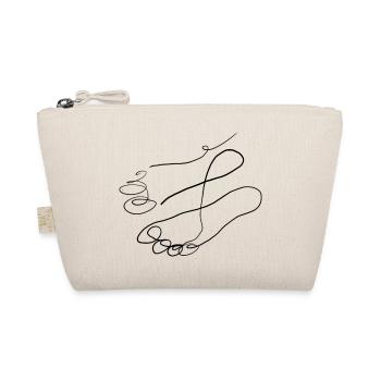 Barefoot paths go line art - Organic Pouch - nature - Front